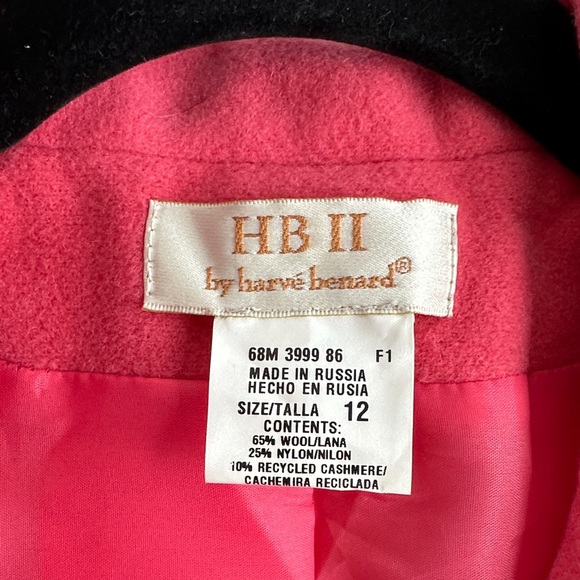 Harve Benard Vibrant Pink Blazer cashmere blend - Picture 2 of 11